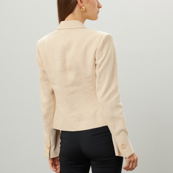 A.L.C. River Linen Double-Breasted Blazer - Size 2 - Picture 2 of 9